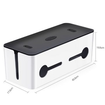 UGREEN Kabelbox Kabelbox Box für Lamellen L 42,5x17,5x15,5cm Schwarz-Weiß (LP110)