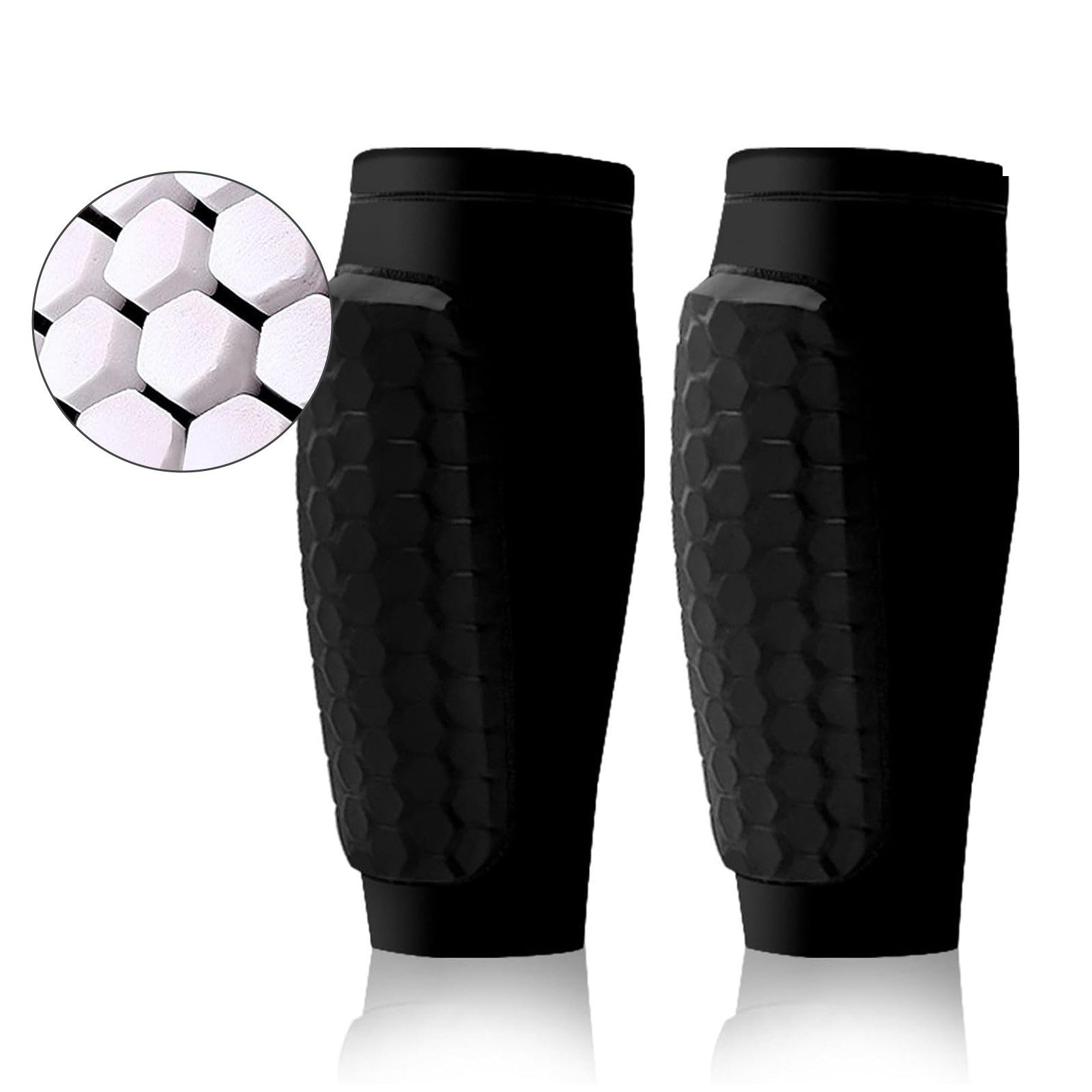 MODFU Fußball Schienbeinschoner Fußball-Beinschützer Schienbeinschützer Sport-Wadenschutz (mit Wabenstruktur Nylon Material für optimalen Stoßschutz, 1-tlg., Doppelnähten, leichtes Design, langlebig), Schutz für Training Wettkampf Freizeit