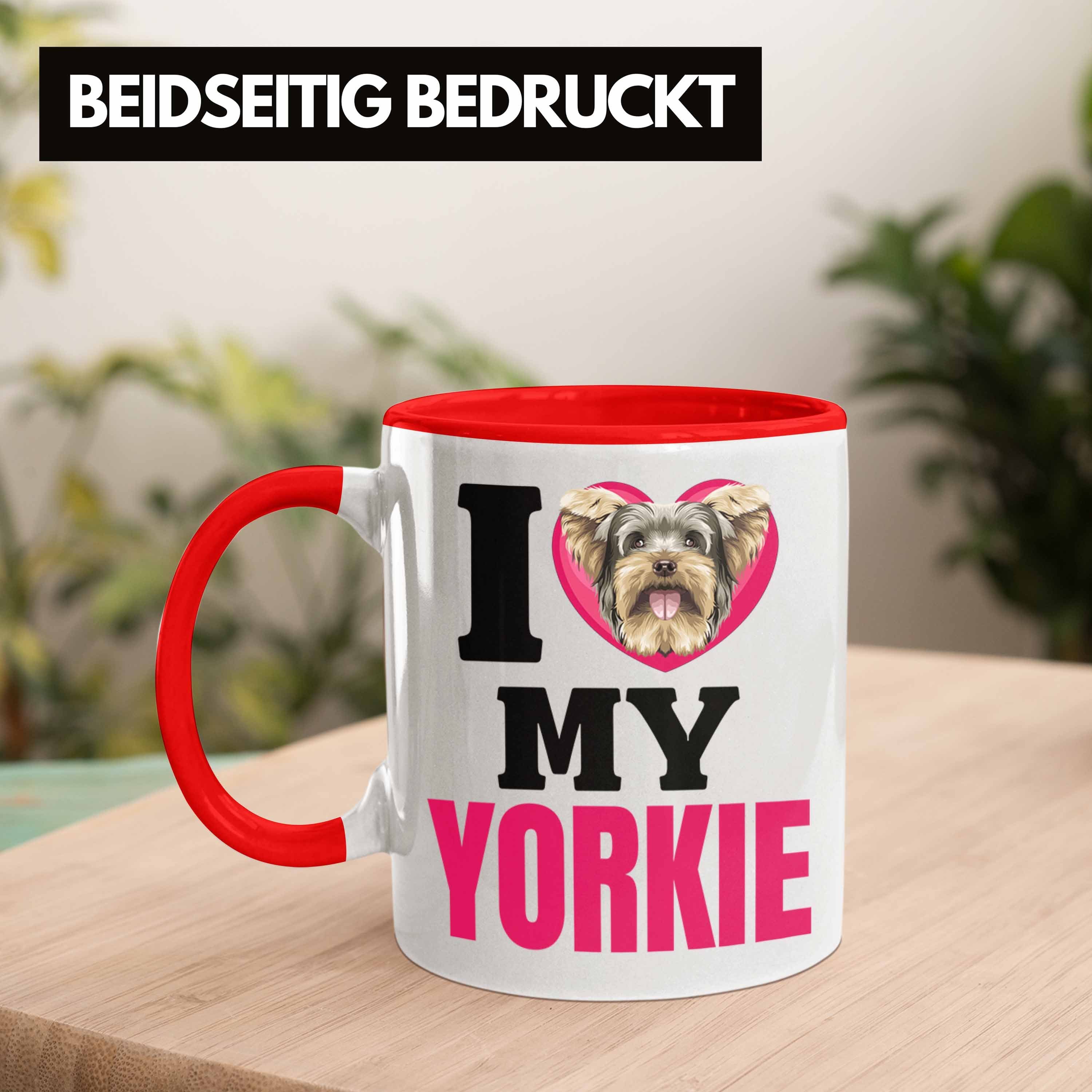 Lustiger Yorkie Geschenk Spruch I Tasse Besitzerin Love Rot Tasse Trendation M Geschenkidee