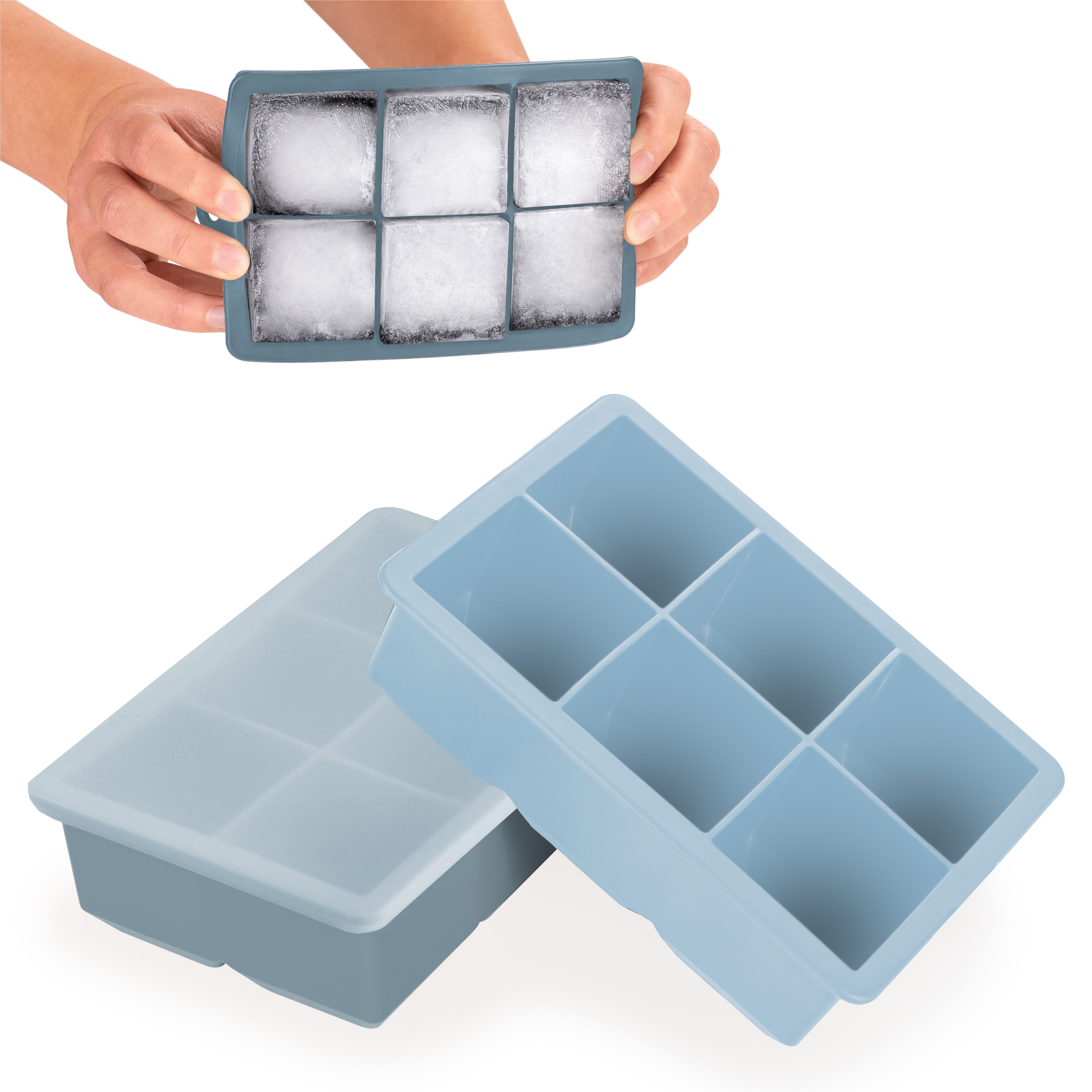 Blumtal Eiswürfelform Eiswürfelformen Silikon mit Deckel - BPA-freie Silikon Eiswürfelform, (3-tlg)