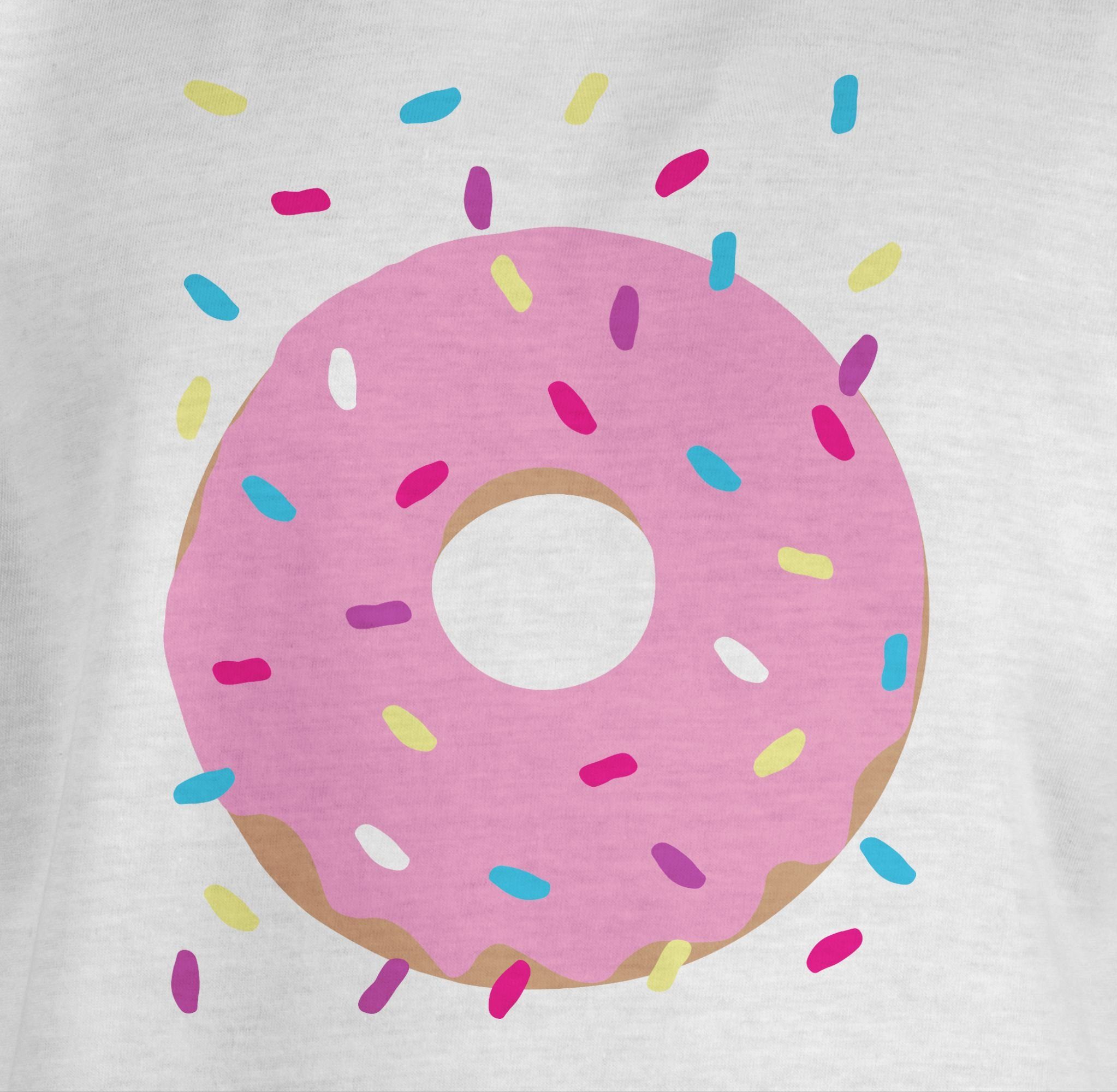 T-Shirt Weiß Shirtracer Fasching Donut & Karneval 1 Kostüm