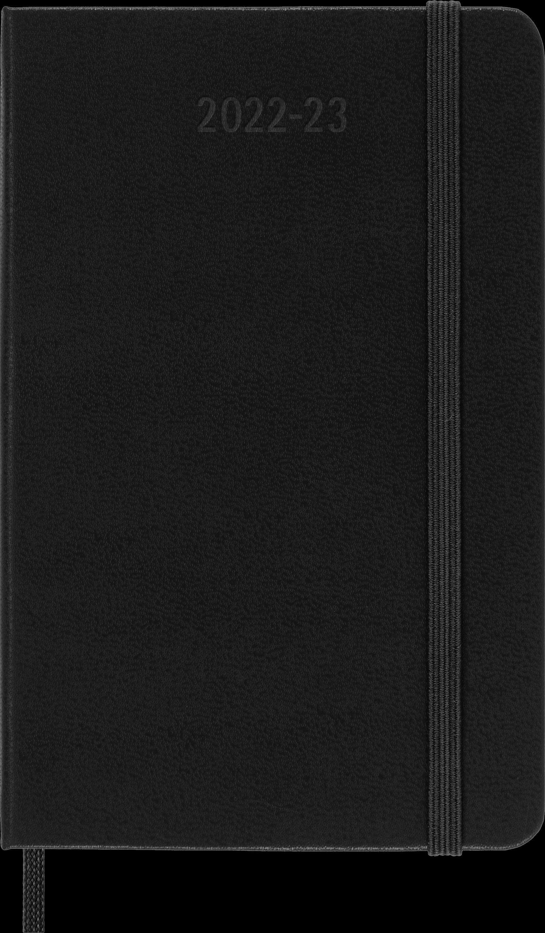 Terminkalender Moleskine 18 Monate Wochen Notizkalender 2022/2023, Pocket/A6, Schwarz