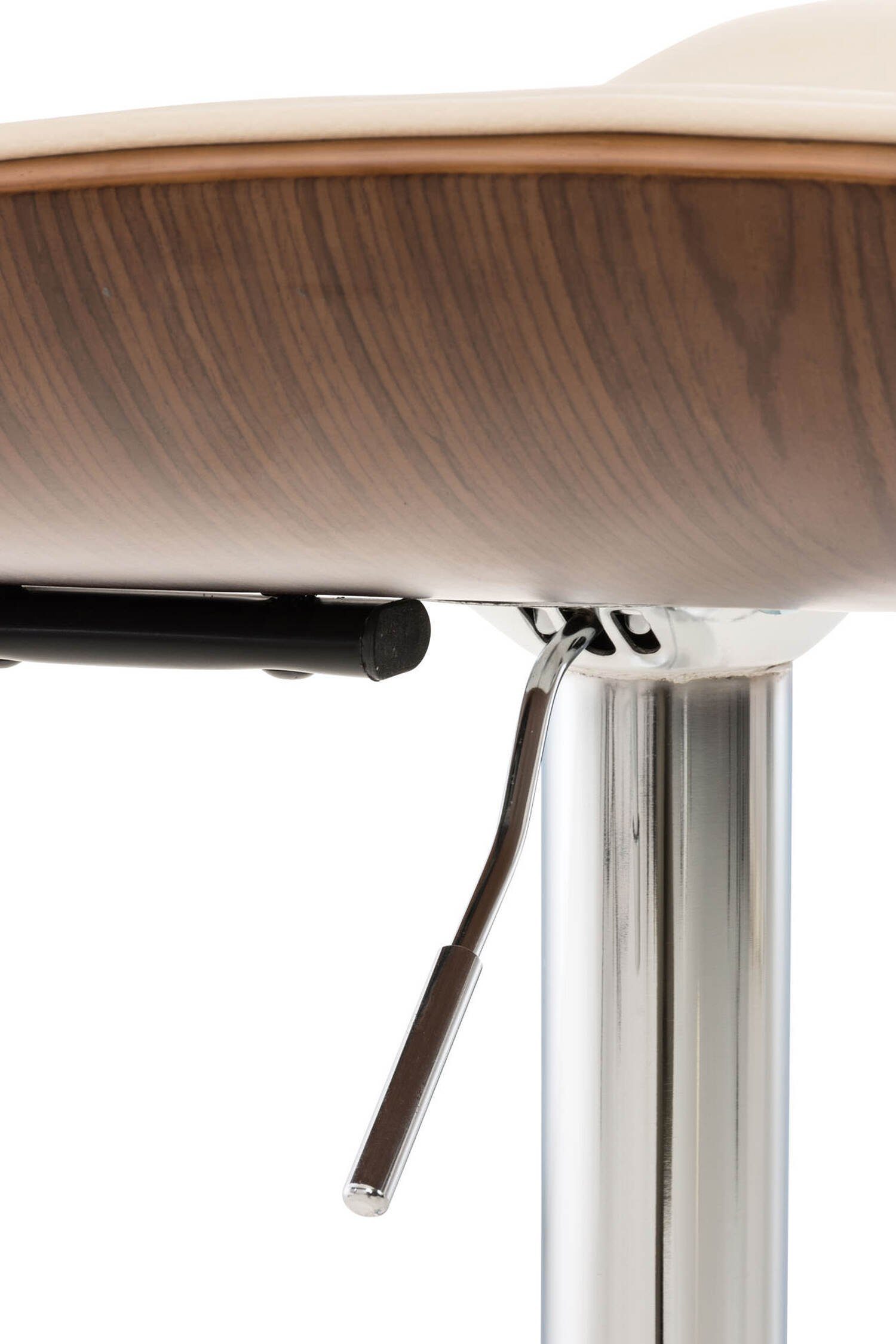 Küche Creme Fußstütze und 360° chrom bequemer (Barstuhl für - TPFLiving mit - Gestell angenehmer Sitzfläche Kunstleder Hocker Theke Metall drehbar), & Barhocker Sitzfläche: Sarnico Rückenlehne