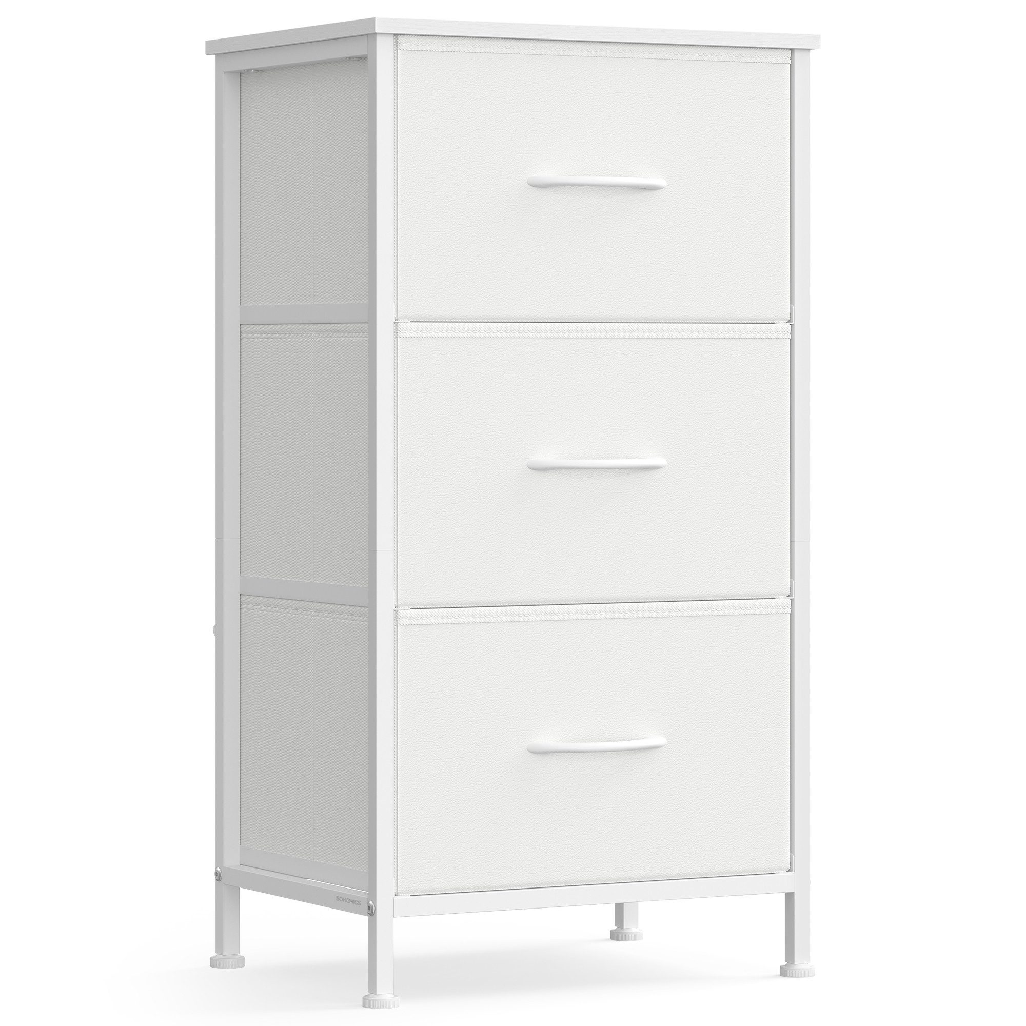 SONGMICS Kommode Schrank, Aufbewahrungsschrank, für Schlafzimmer, Flur, Wohnzimmer, Stahl, 3 Schubladen