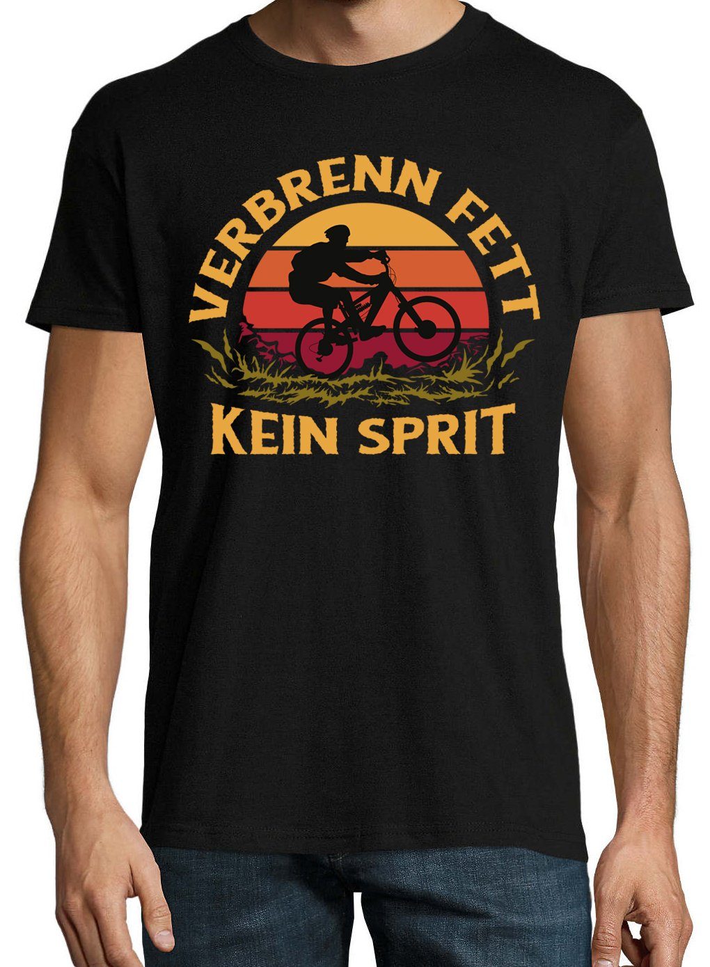T-Shirt Schwarz lustigem mit Designz "VerbrennFett" T-Shirt Spruch Youth Herren