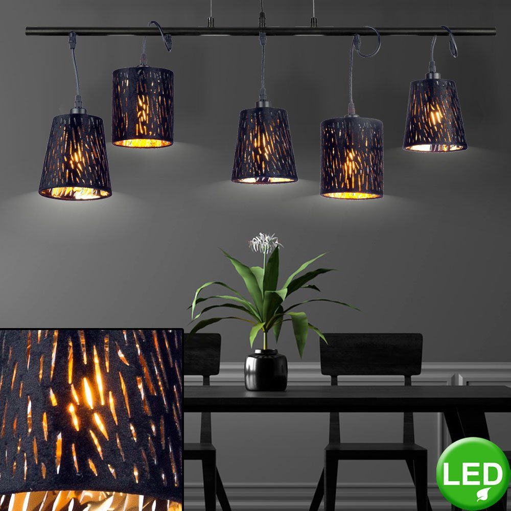 etc-shop LED Pendelleuchte, Pendel Decken Leuchte Schlaf Zimmer Textil