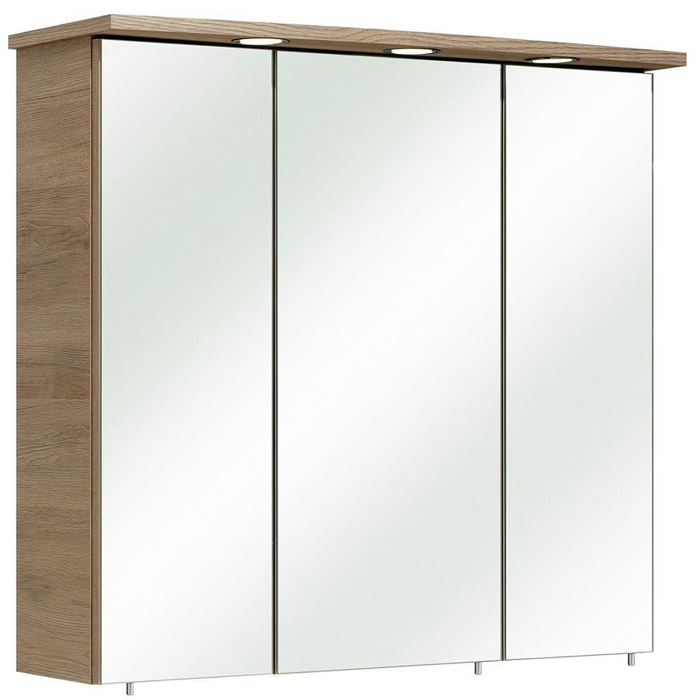 Nb. - OSTENDE-66 Badezimmer Spiegelschrank Sanremo quer Terra Eiche B/H/T: in Lomadox 75/72/20cm