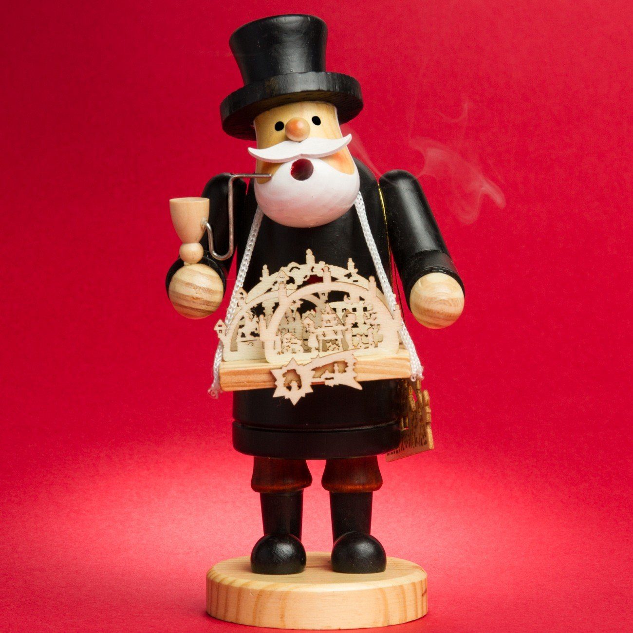 A11 SIKORA Räuchermännchen 3 Weihnachtsfigur schwarz RM-A Motive Größen Schwibbogenhändler verschiedene - aus Holz