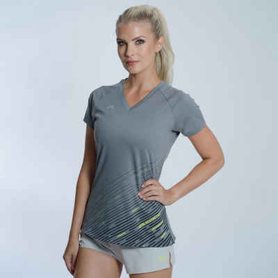 GYM AESTHETICS Funktionsshirt Basic Performance Sport T-Shirt für Damen V-Ausschnitt, Atmungsaktiv, Stretch