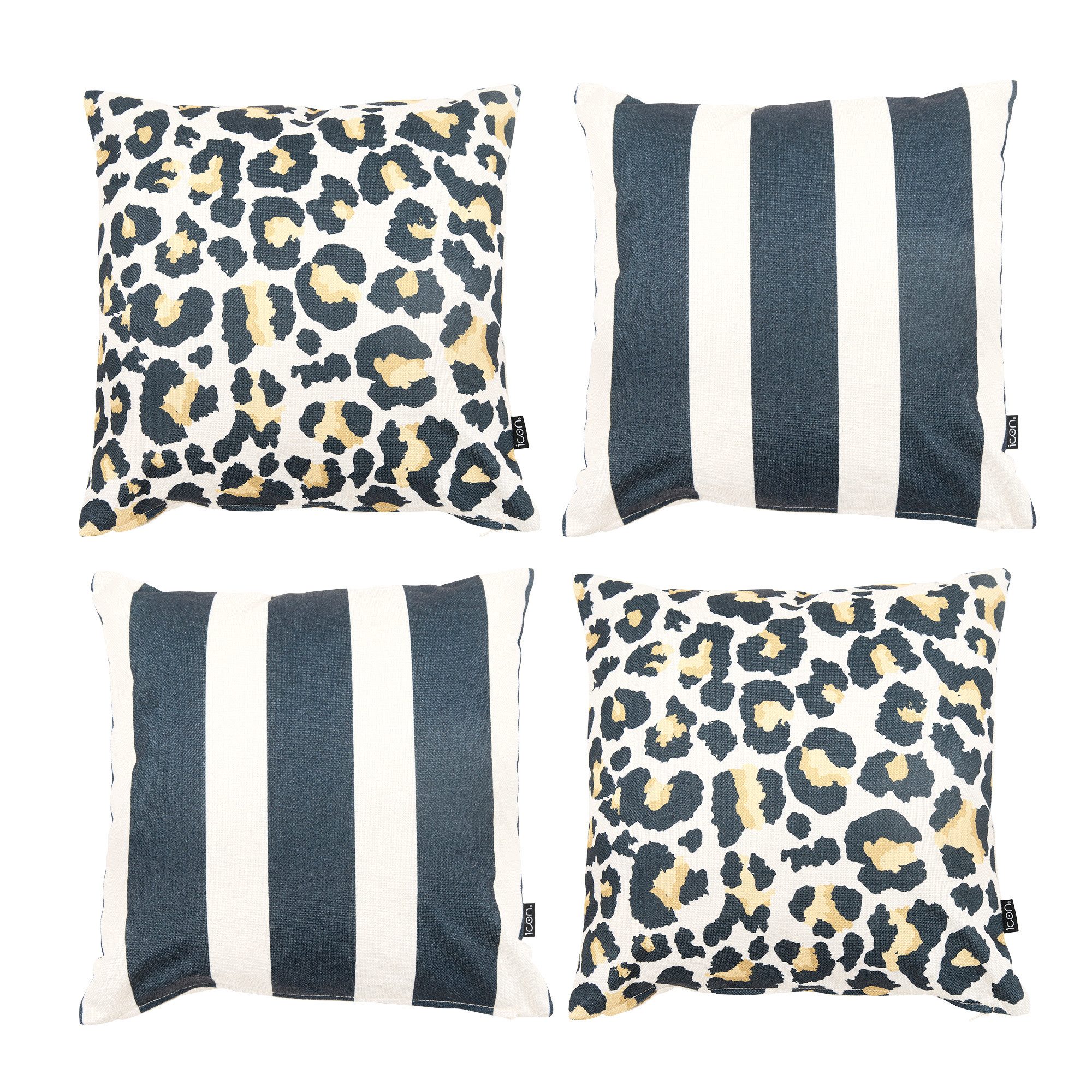 icon Dekokissen Dekokissen Outdoorkissen Wetterfest mit Füllung, 4er Set