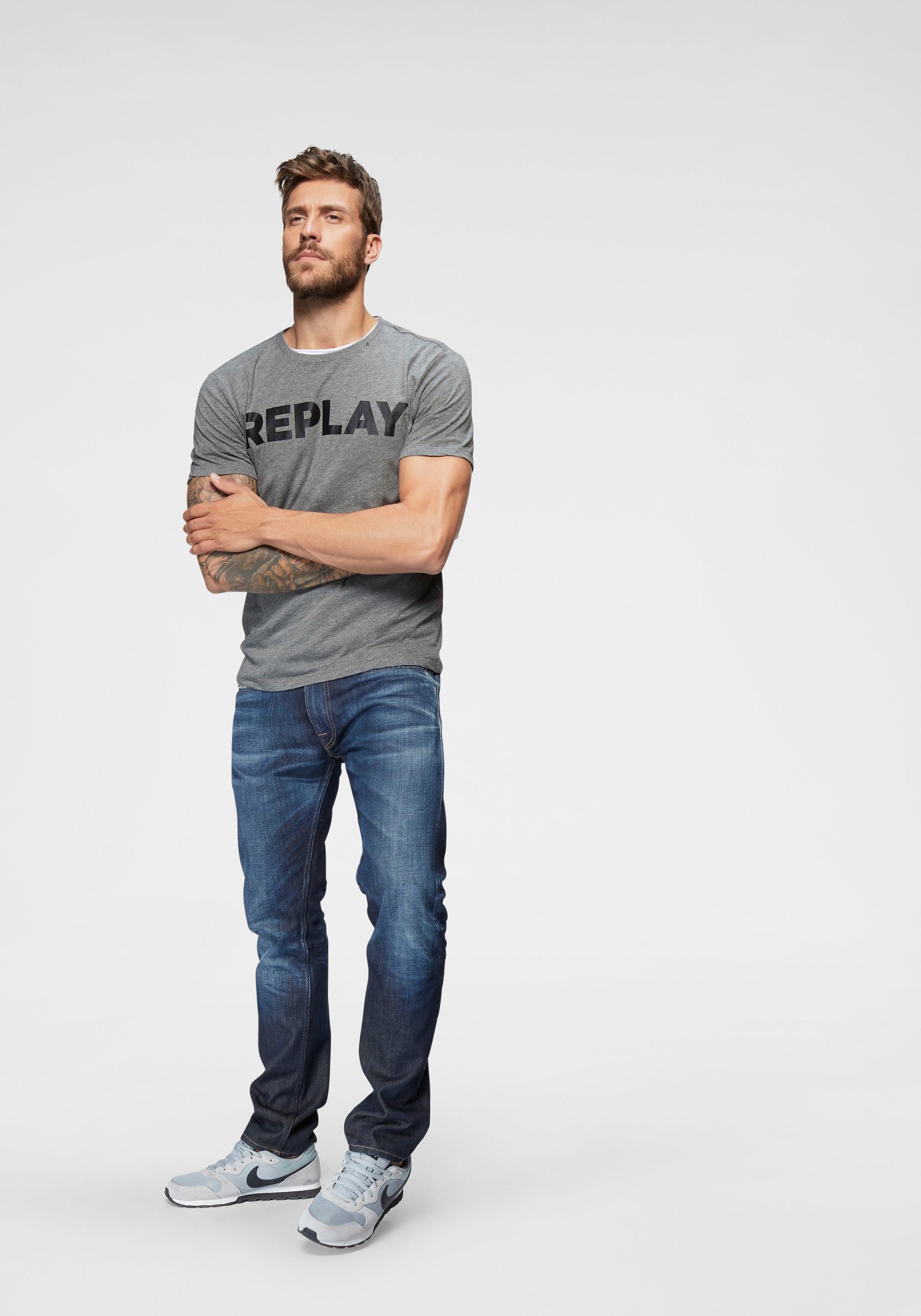 Replay T-Shirt offene Kanten weiß