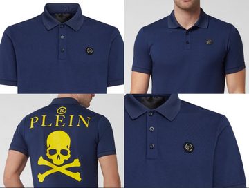 PHILIPP PLEIN Poloshirt PHILIPP PLEIN Skull Polo Shirt Polohemd Leather PP Hexagon Patch Hemd