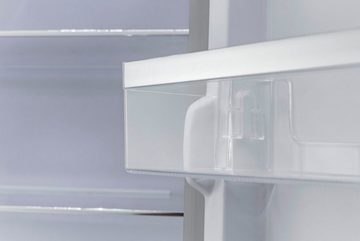 exquisit Kühlschrank RKS325-V-H-160F rot, 144 cm hoch, 55 cm breit, 229 L Volumen