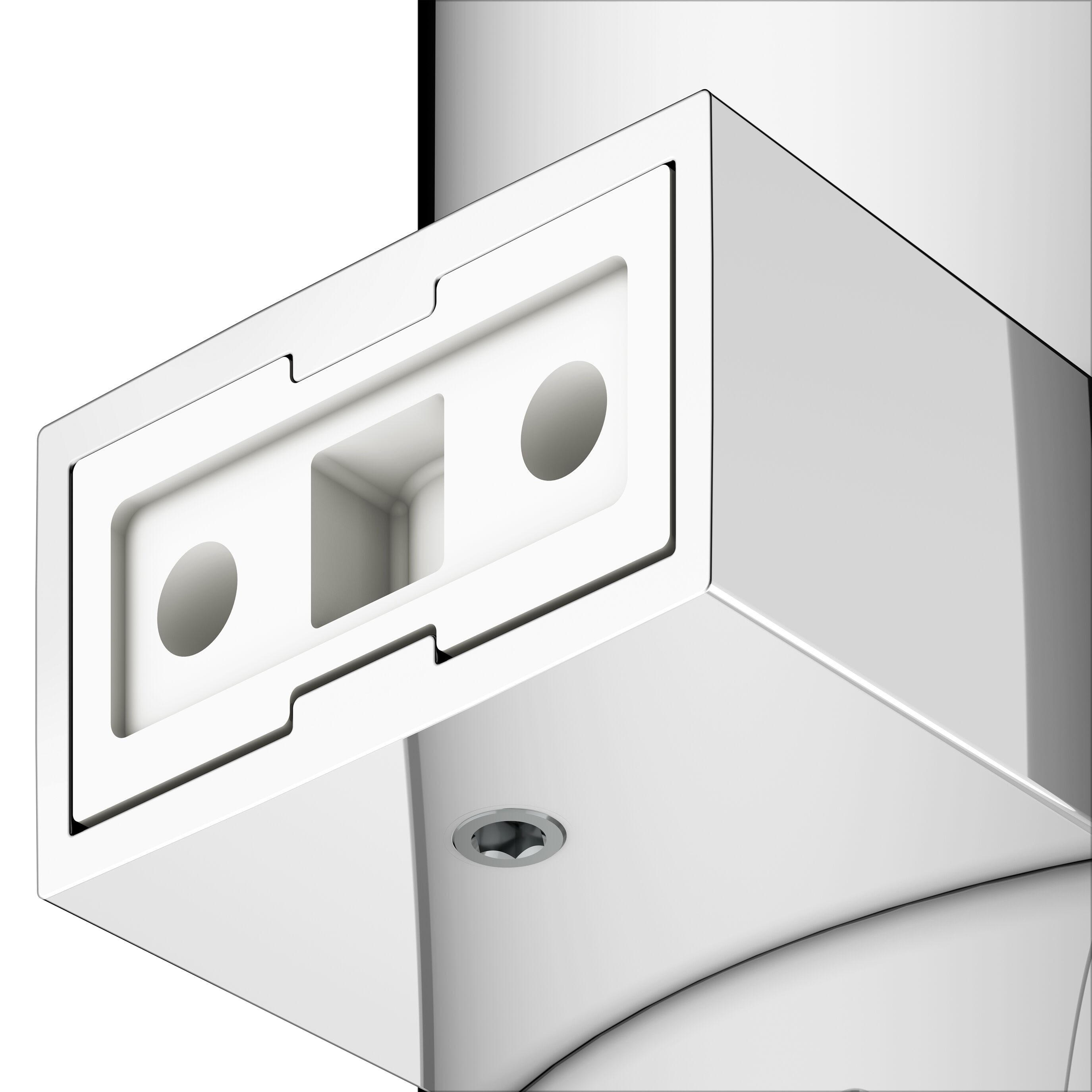 Keuco WC-Garnitur Moll mit Bürste und Deckel, verchromt, Deckel und Einsatz anthrazit, Made in Germany, Wandmontage