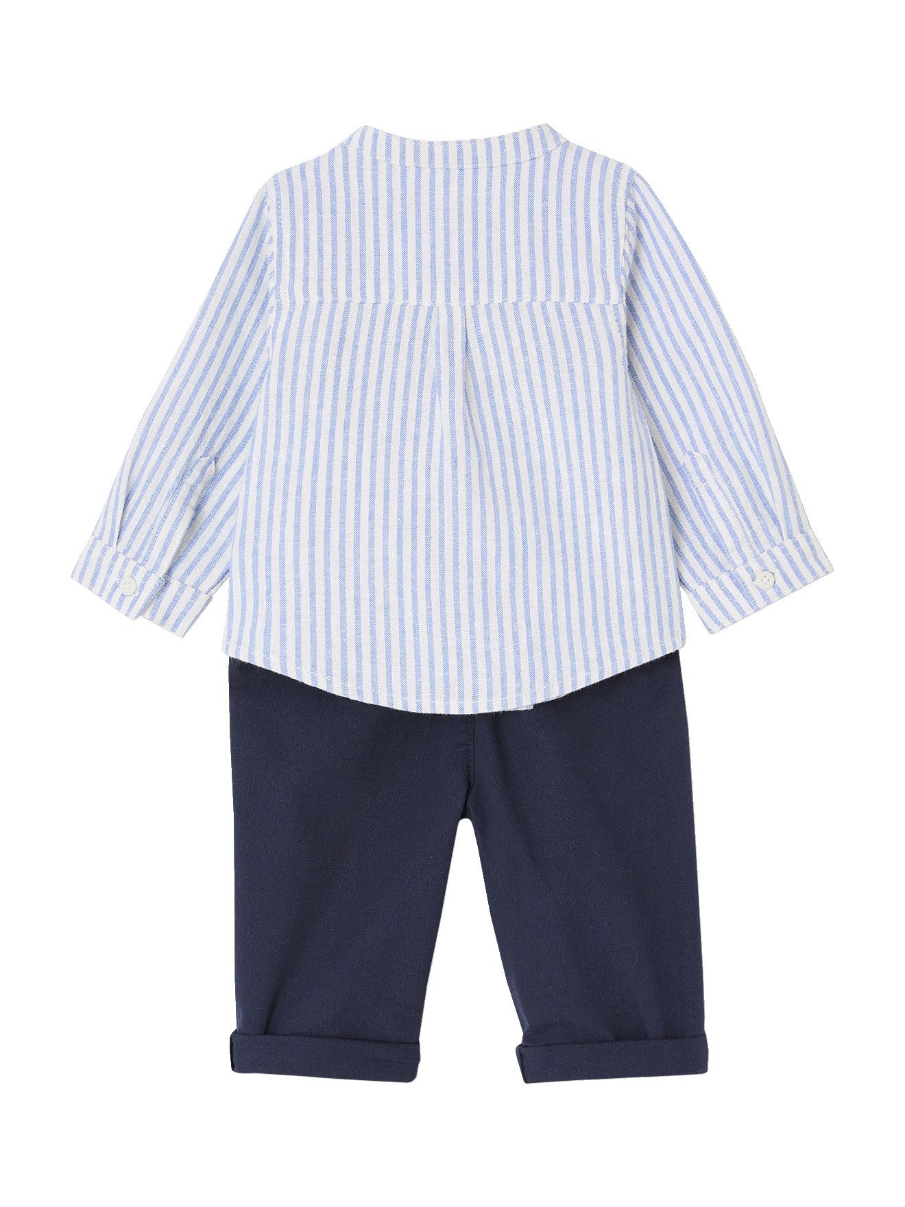 vertbaudet Hose & Shorts Baby-Set: Gestreiftes Hemd & Hose – Bild 4 von 5