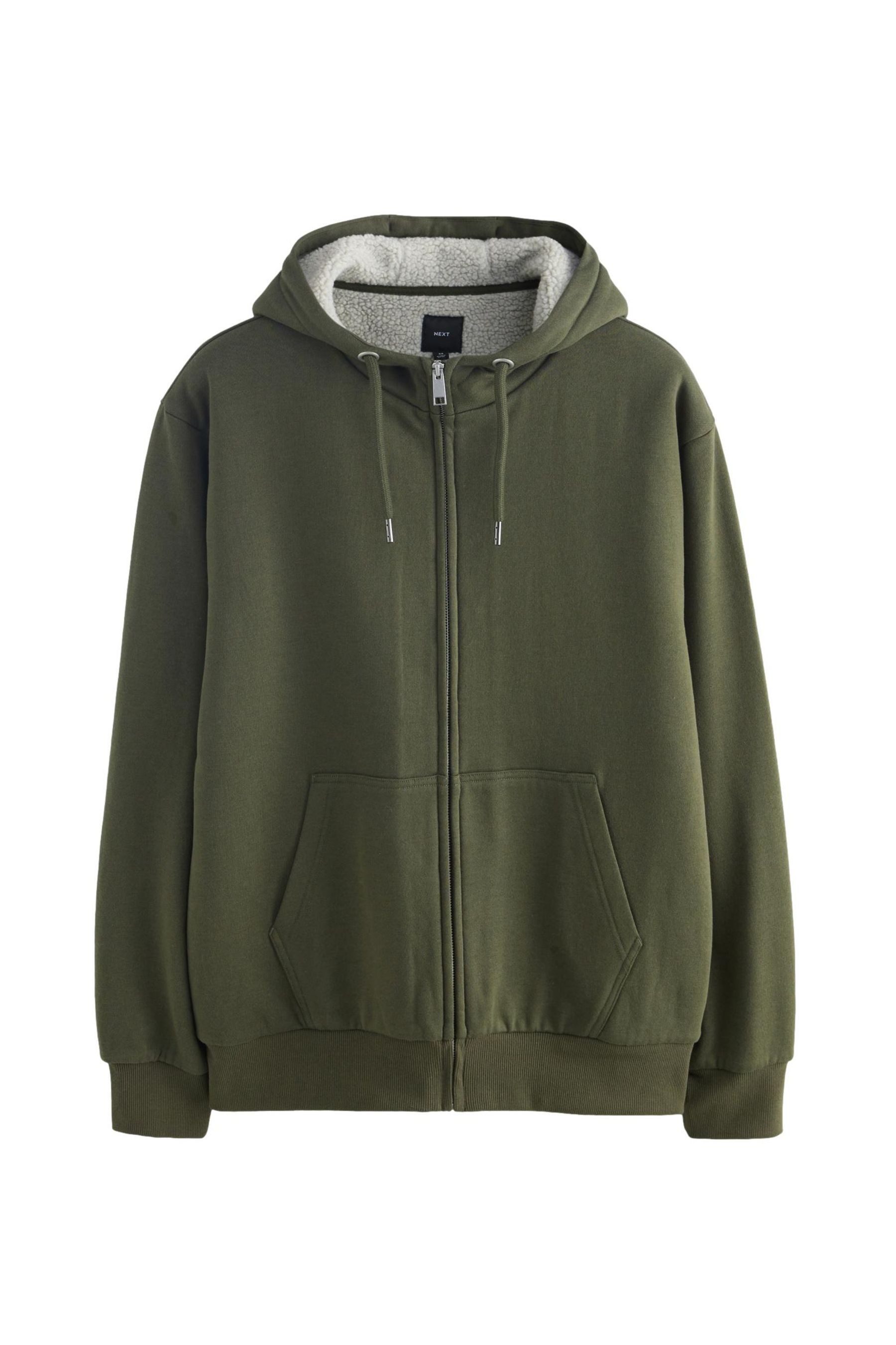 Next Kapuzenfleecejacke Kapuzenjacke mit Borg-Futter (1-St) günstig online kaufen