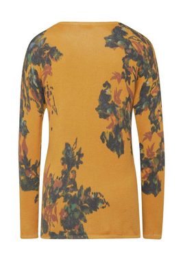 GOLDNER Longsweatshirt Kurzgröße: Pullover mit floralem Druck