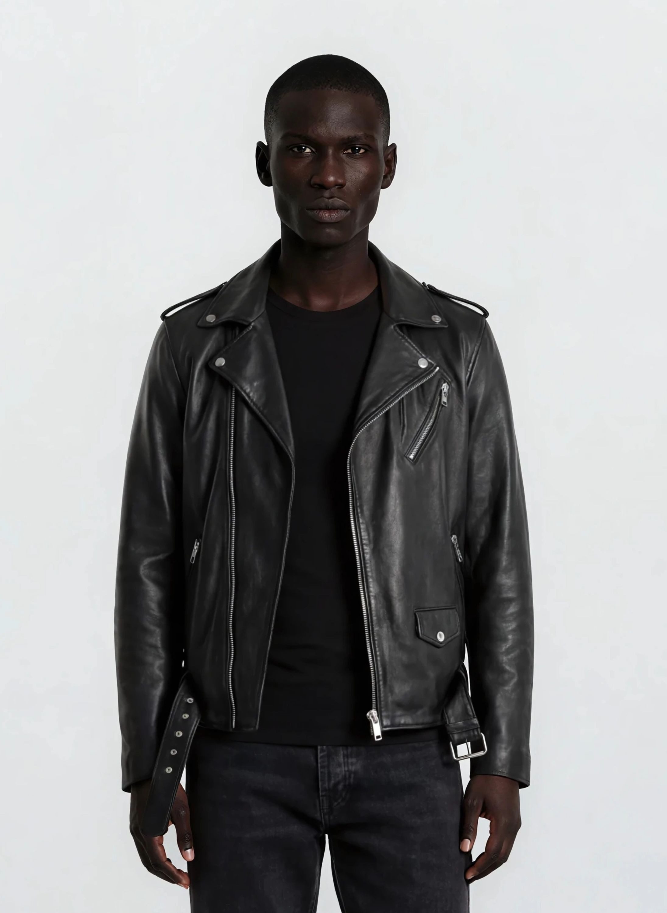 trueprodigy Lederjacke Easton mit Gürtel und Zippern günstig online kaufen