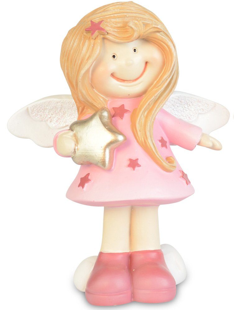 RIFFELMACHER & WEINBERGER Christbaumschmuck Dekofigur Engel 'Rosalinde' mit Stern 13 cm, 7029