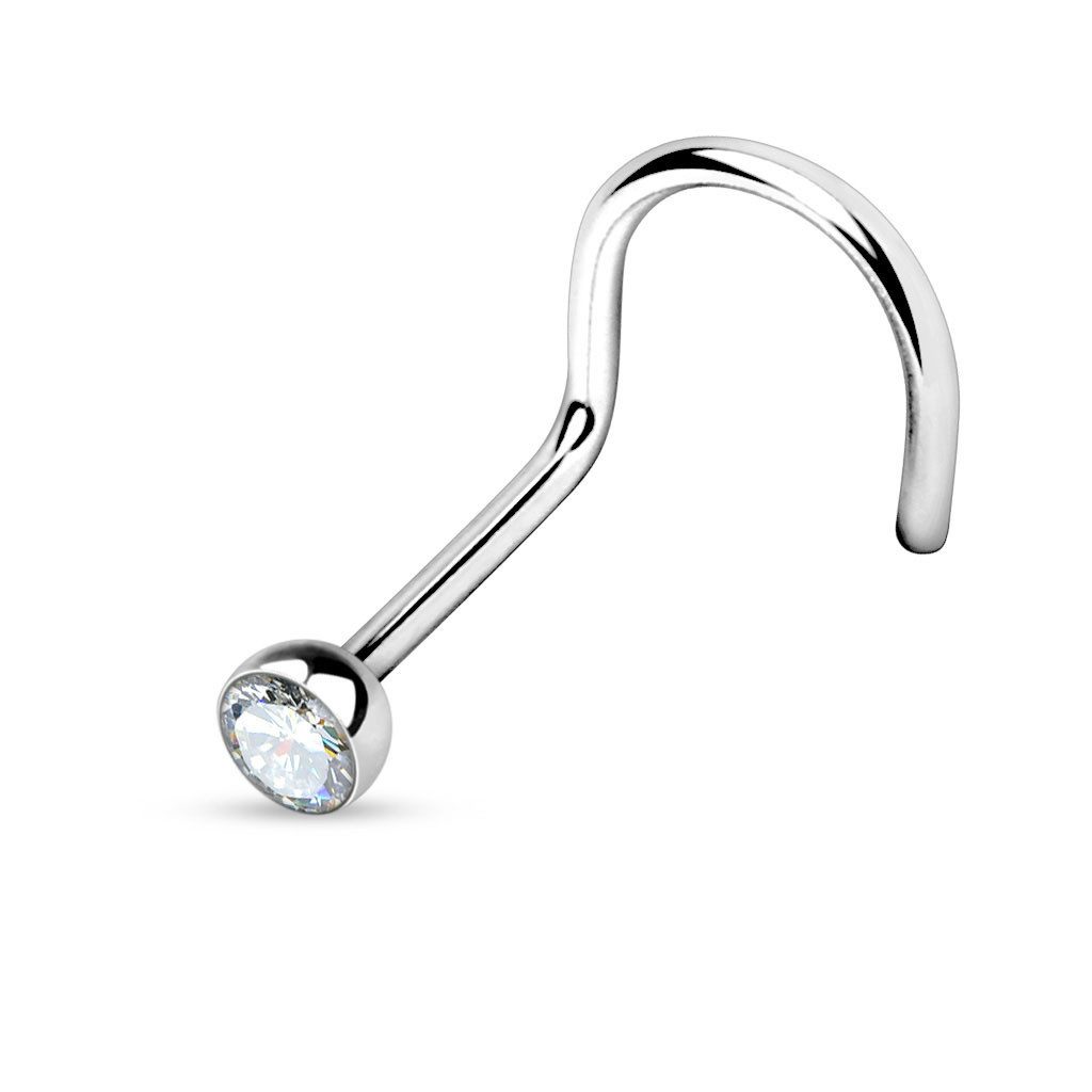 viva-adorno Nasenpiercing 1,0mm Nasenstecker Titan gebogen günstig online kaufen