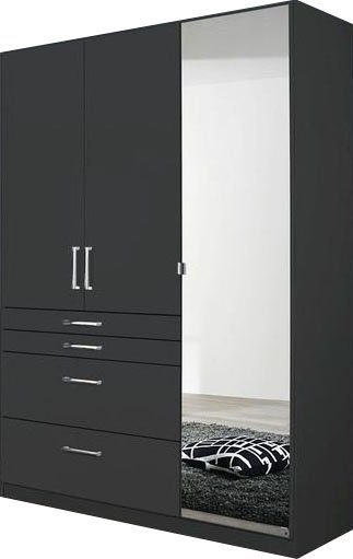 rauch Kleiderschrank Harburg mit Spiegel graumetallic