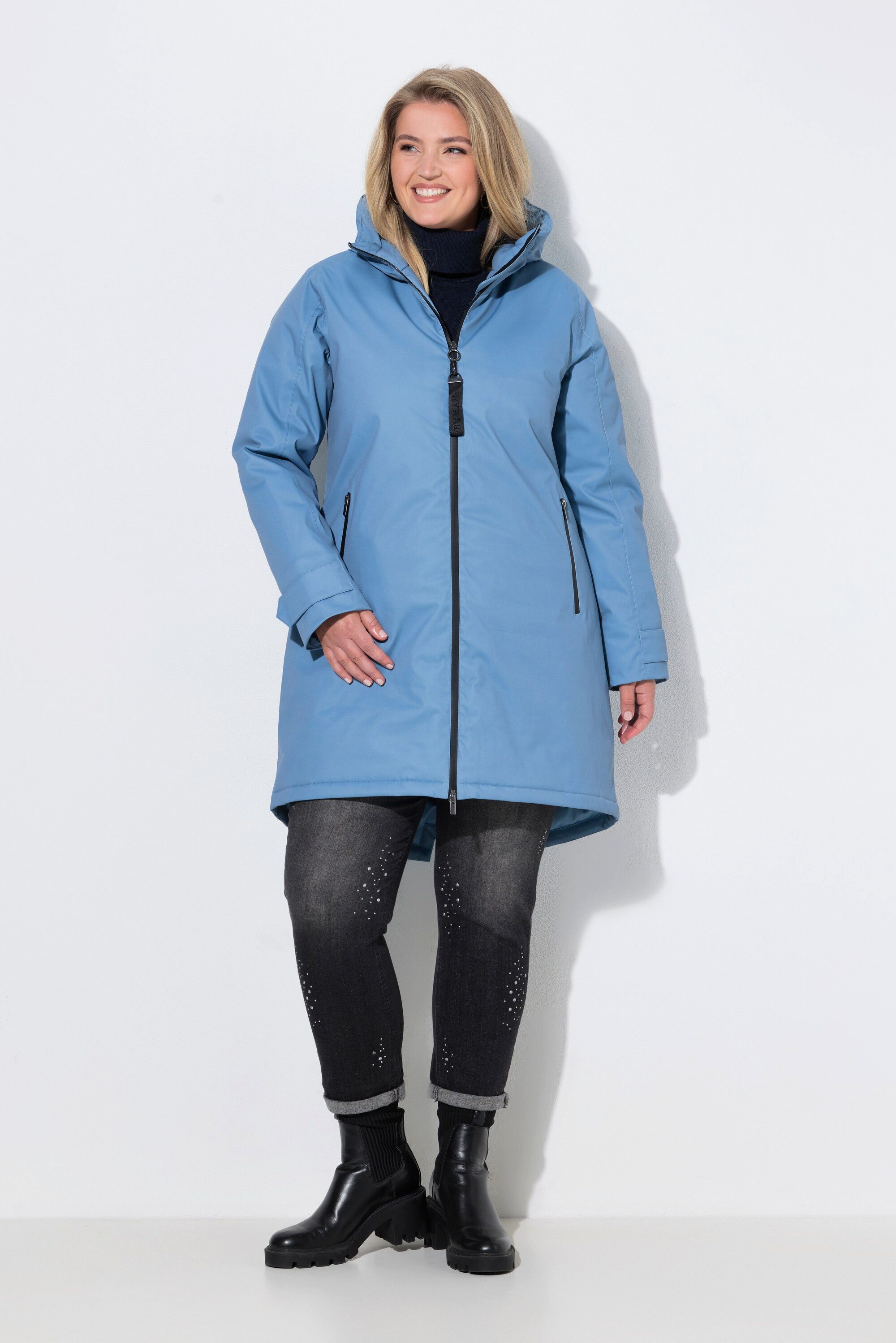 Ulla Popken Funktionsjacke HYPRAR Funktionsjacke wasserdicht 2-Wege-Zipper