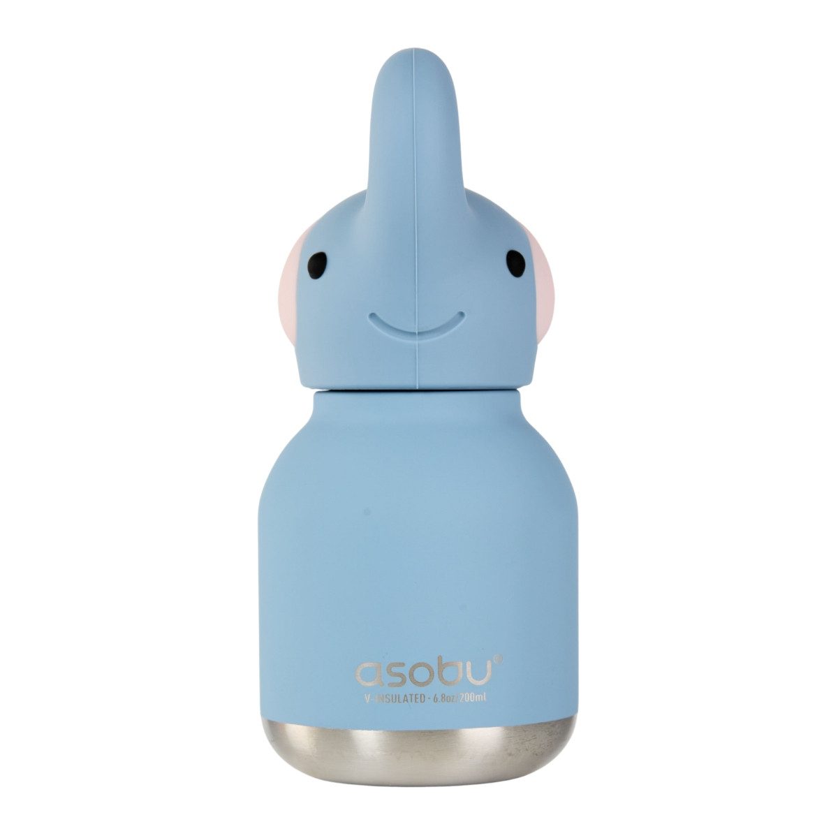 ASOBU Trinkflasche Isolierte Trinkflasche Mini Bestie 200 ml Strohhalm Schlüsselring