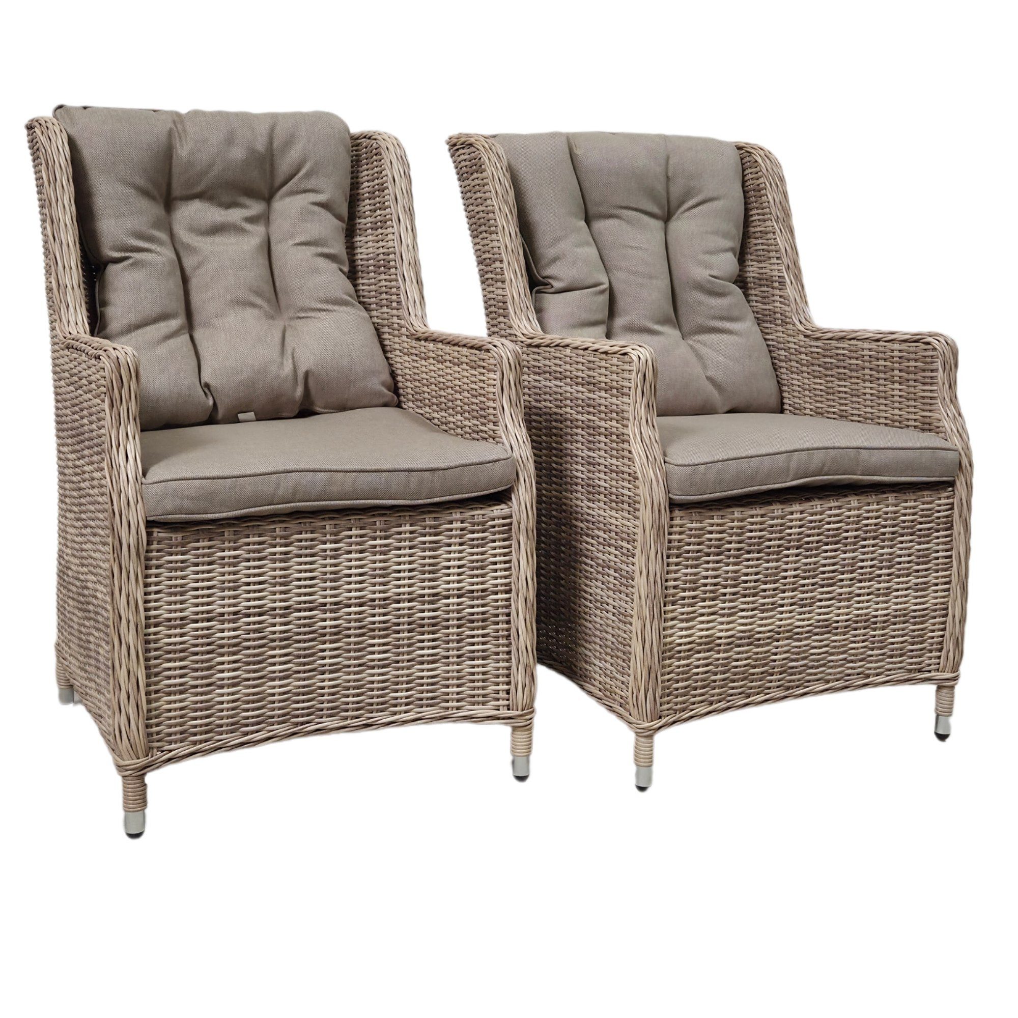 KETTLER Sessel Alu Geflechtsessel Gartensessel Kettler Jarvis 2er Set Dining-Sessel