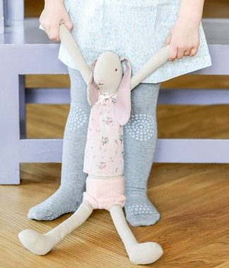 GoBabyGo Strumpfhose Baby Krabbelstrumpfhose - Kinder Strumpfhose mit ABS Noppen an Knien, Sohlen und Zehen für Mädchen und Jungs (Hellgrau)