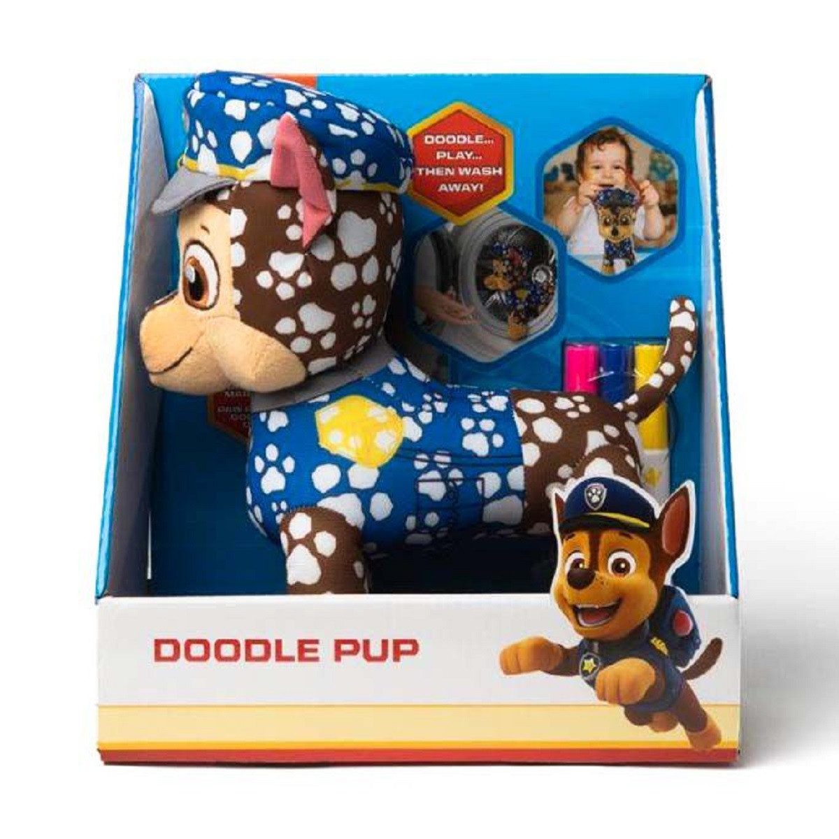 PAW PATROL Kuscheltier Doodle Pup Ausmalbares Kuscheltier Waschbar