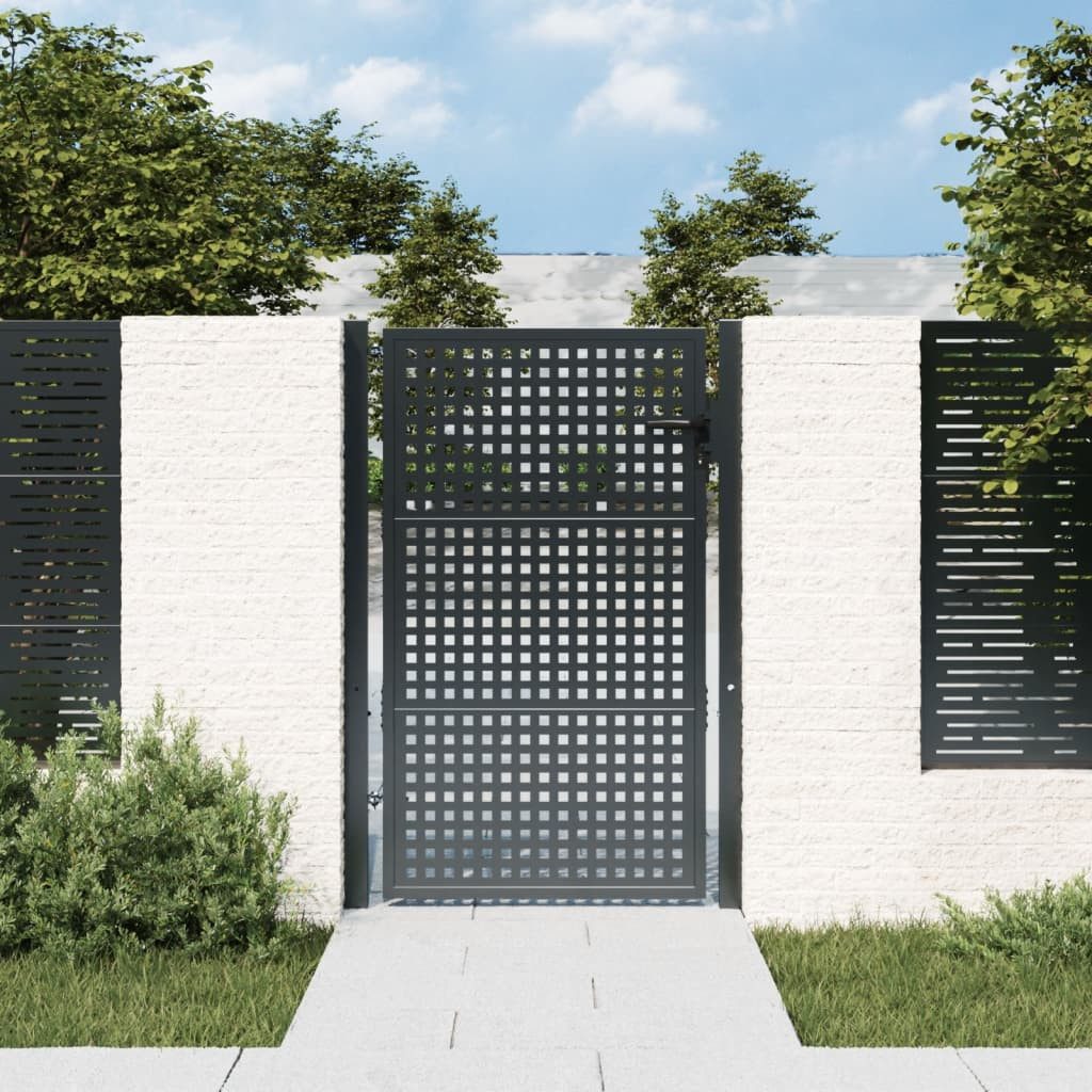 vidaXL Gartentor, Gartentor Anthrazit 105x200 cm Stahl