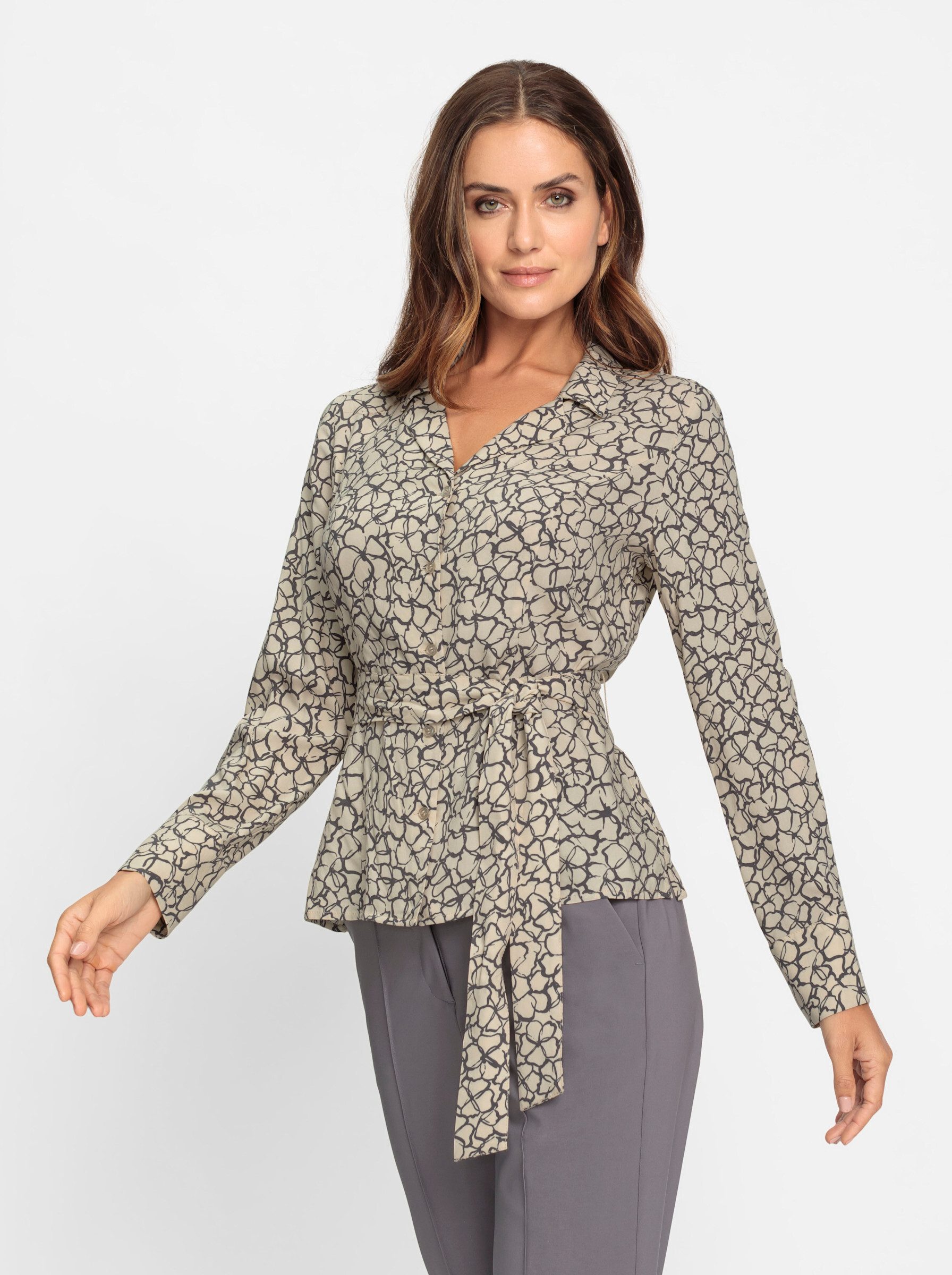 heine Klassische Bluse Druckbluse . günstig online kaufen