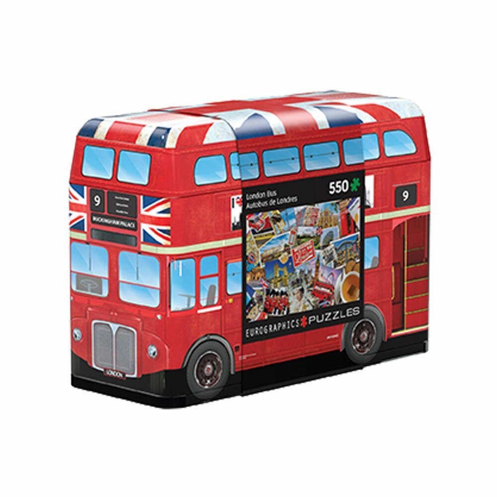 EUROGRAPHICS Puzzle Bus 550 London Blechdose, in Puzzleteile