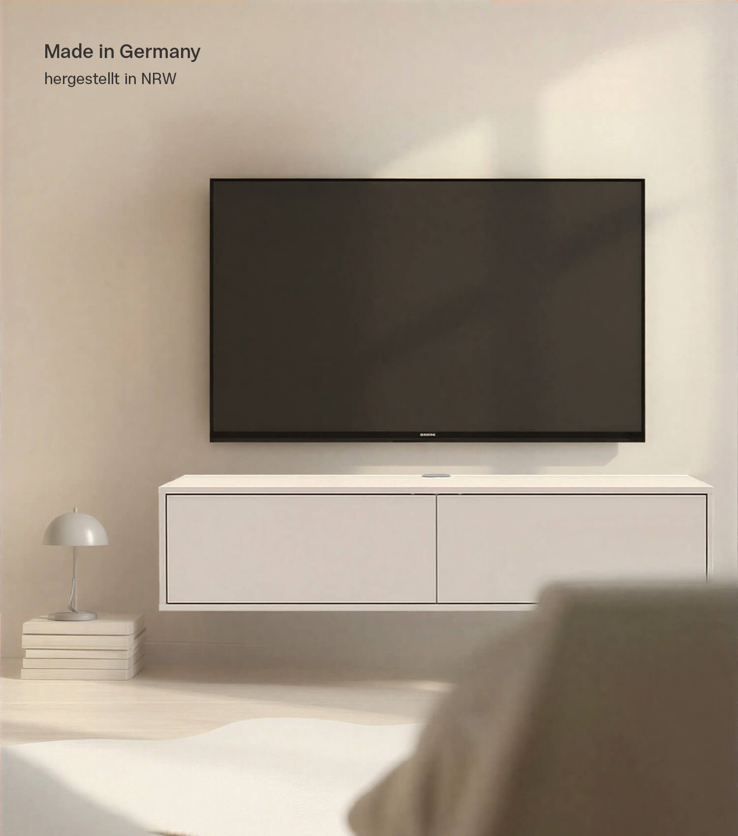 mokebo Sideboard Das Schwebende, TV-Board, Fernsehrschrank, Hängeboard, Fernsehtisch in kaschmir