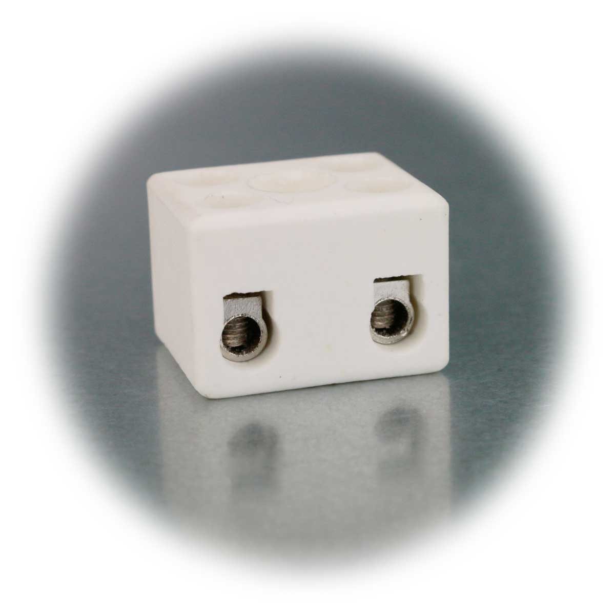 Sintron Lüsterklemme Porzellan Lüsterklemme, 2-Fach, 2,5mm², 15x22x18mm