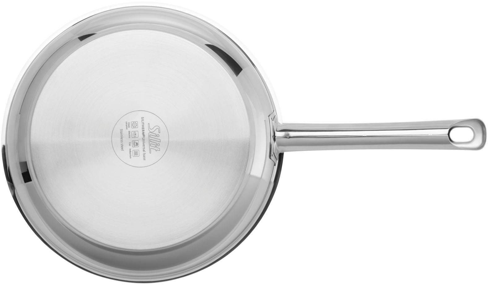 Silit Bratpfanne Calabria Induktion, Cromargan® Edelstahl Rostfrei 18/10 (1-tlg), Silitan Antihaftversiegelung, polierter Edelstahl, induktionsgeeignet
