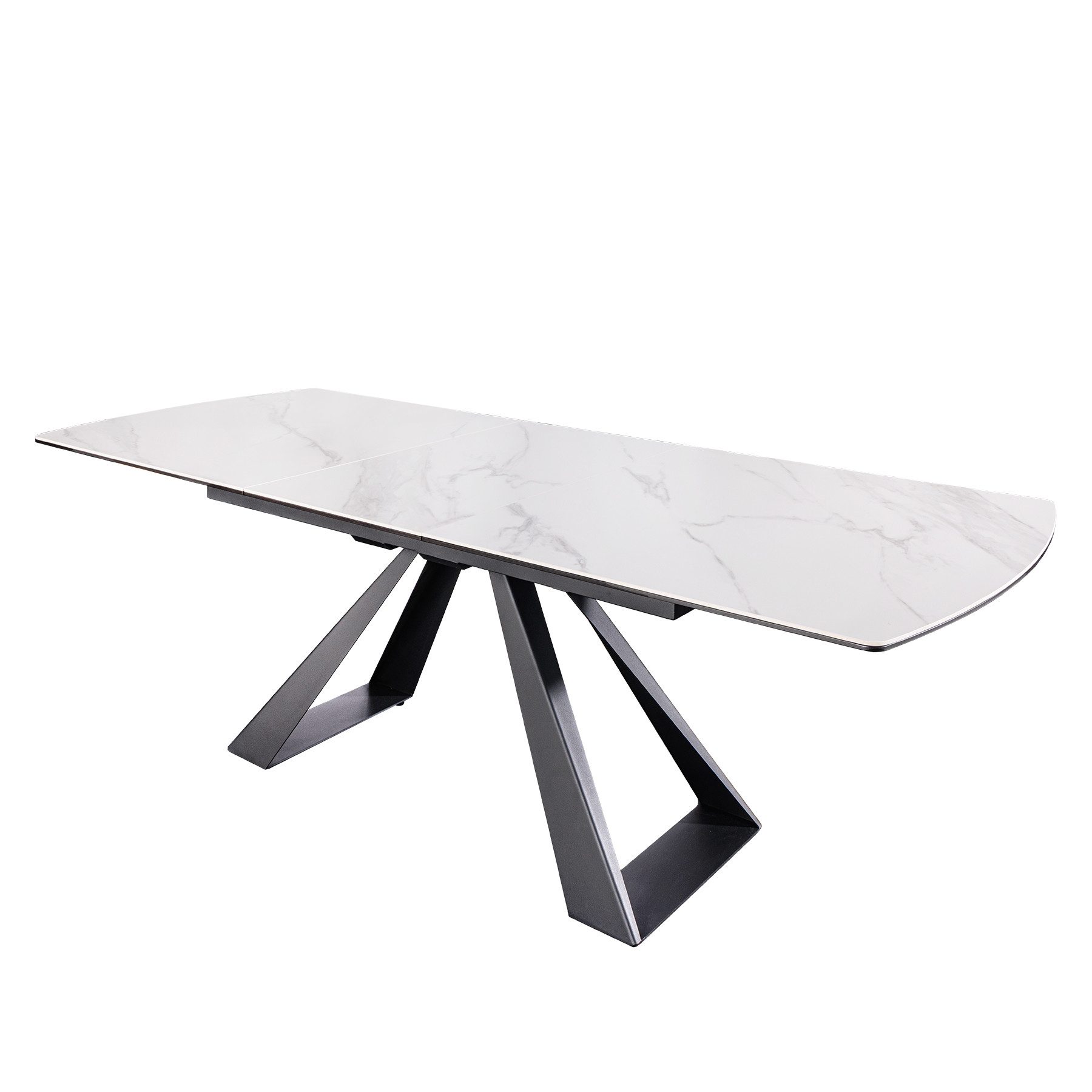 riess-ambiente Esstisch CONCORD 180–230cm weiß Keramik – ausziehbar, schwar günstig online kaufen