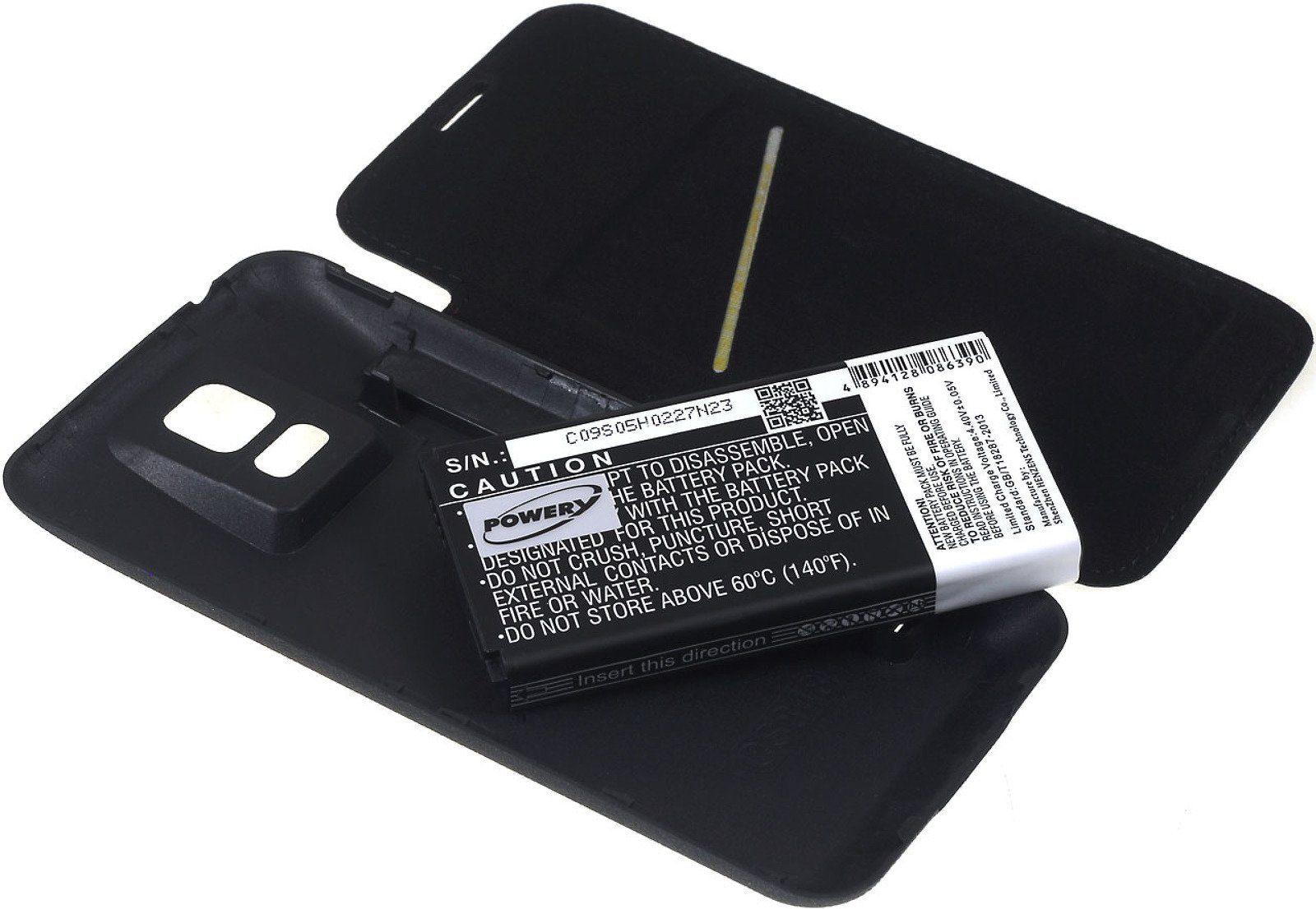 Powery Akku für mAh Galaxy mit (3.85 S5 Smartphone-Akku Cover 5600 LTE Samsung Flip V)