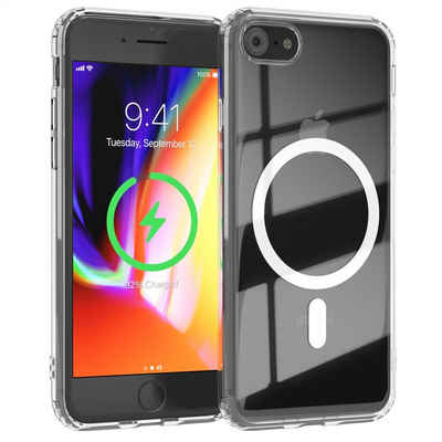 EAZY CASE Handyhülle Hülle mit MagSafe iPhone SE 2022 / 20 iPhone 8/7 4,7 Zoll, Back Cover, Bumper Case, Handy Schutzhülle Kameraschutz, Durchsichtig