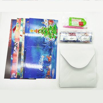 AFAZ New Trading UG Weihnachtskarte Diamantmalerei-Grußkarten-Weihnachtsserie DIY handgemachte Diamanten