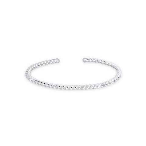 Elli Armreif Basic Bangle Gedreht Braided 925 Sterling Silber