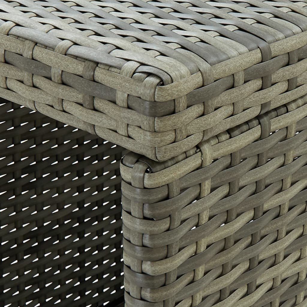 möbelando Esstisch 3004523 (LxBxH: 120x60x110 cm), aus PE-Rattan, Stahl in Grau