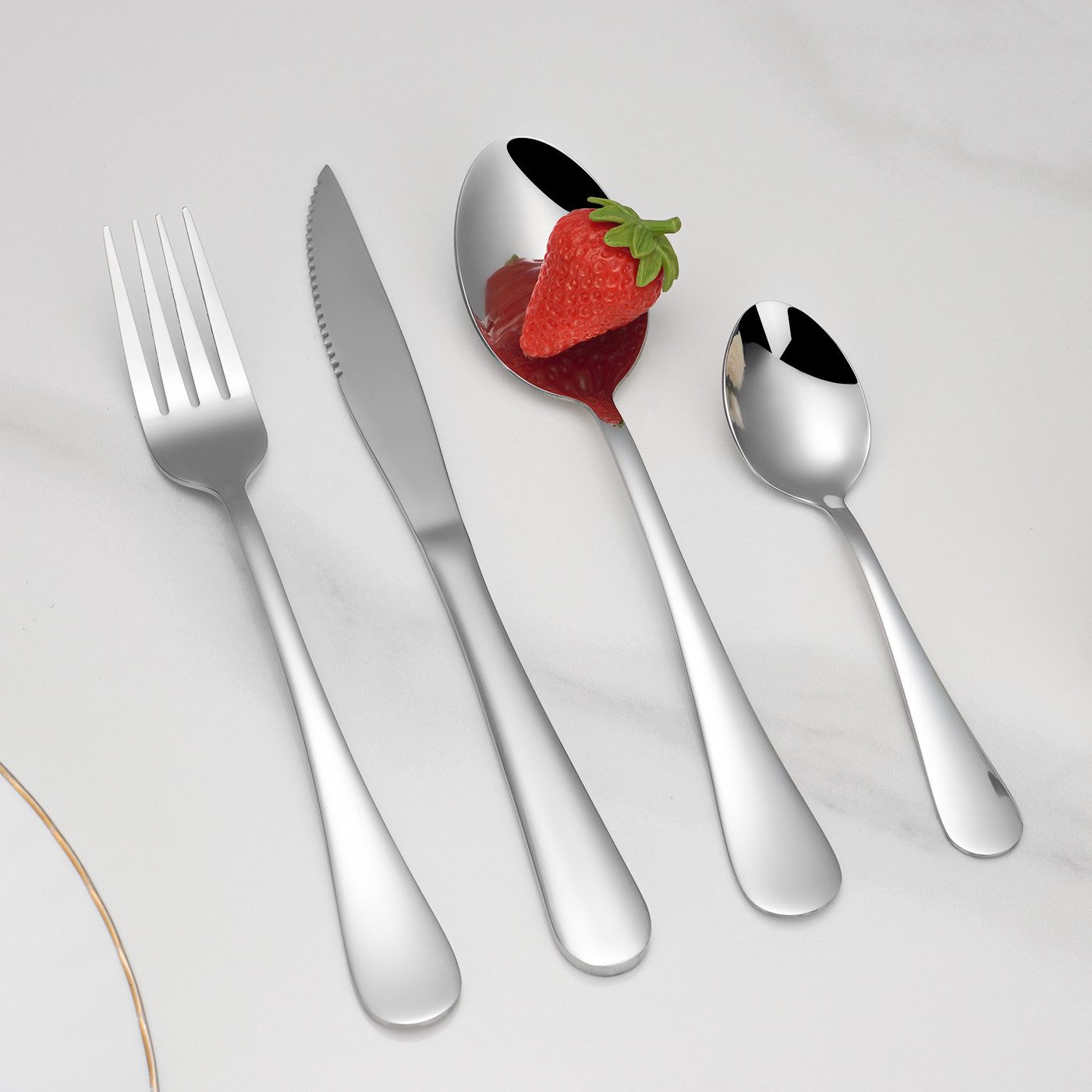 Faizee Home Besteck-Set Besteckset 24 tlg. Edelstahlbesteck für. 6 Personen Gift Box (24-tlg), Edelstahl – Bild 5 von 5