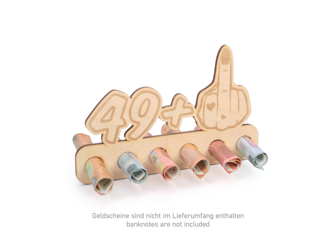 Thumbnail - Kreative Feder Glückwunschkarte Geldgeschenk zum 16. - 85. Geburtstag für Frauen, Origineller Wunscherfüller „Mittelfing...