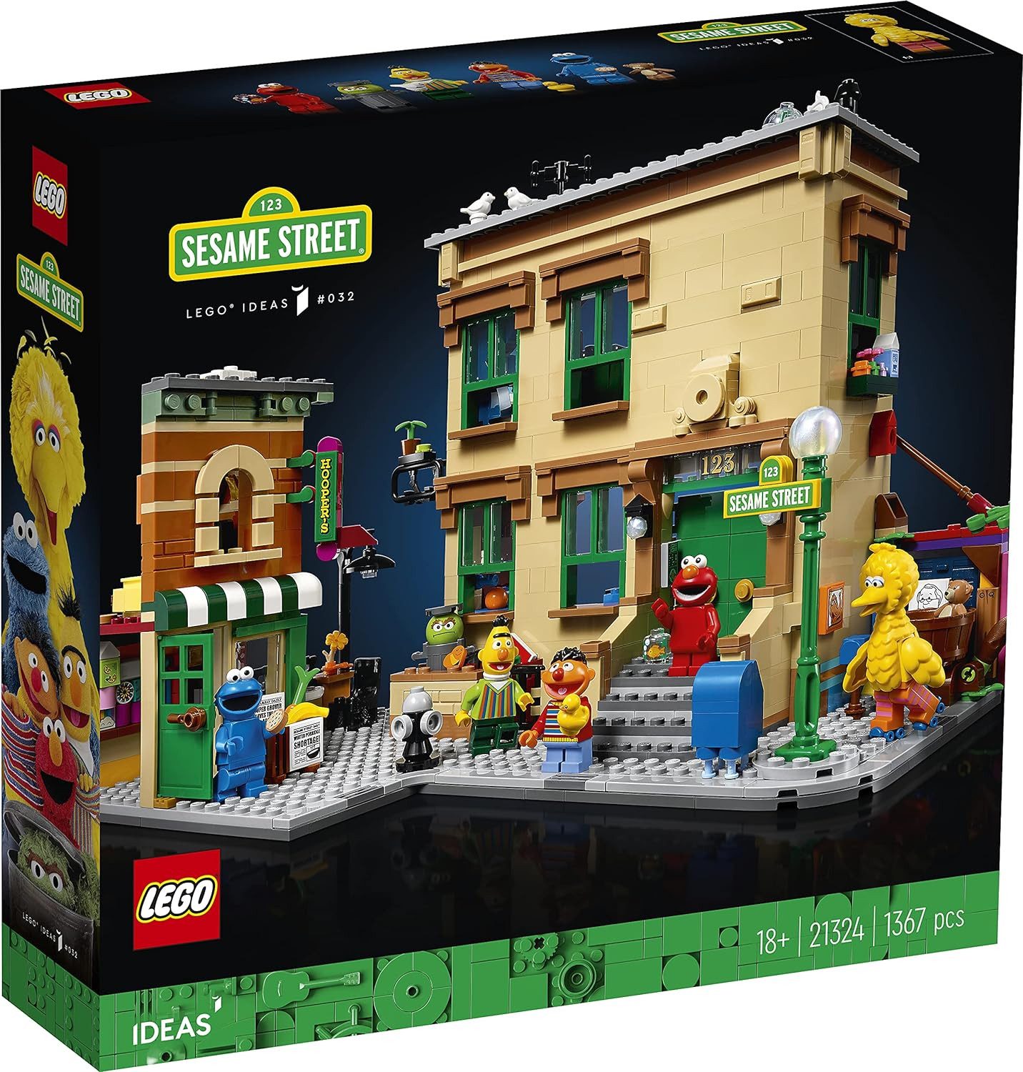 LEGO® Ideas - 123 Sesamstraße (21324) Konstruktions-Spielset, (1367 St)