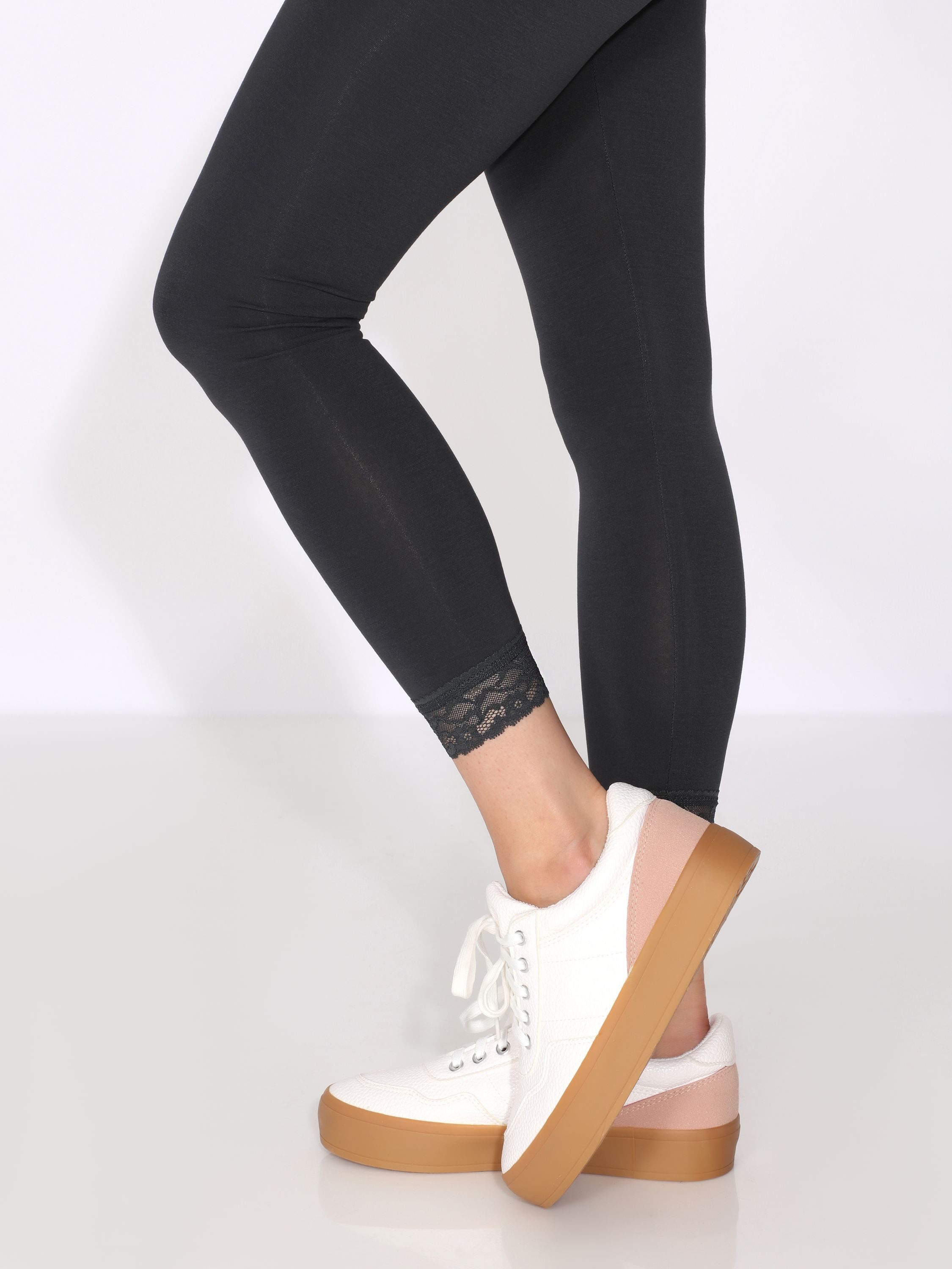 Merry Style Leggings Damen 7/8 Hose mit Spitze MS10-342 (1-tlg) aus Viskose – Bild 5 von 5