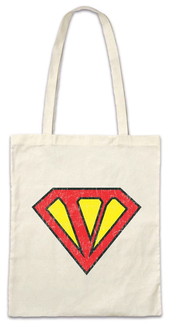 Beuteltasche Super V Stofftasche Buchstabe Initialen Vorname Nachname Man Fasching