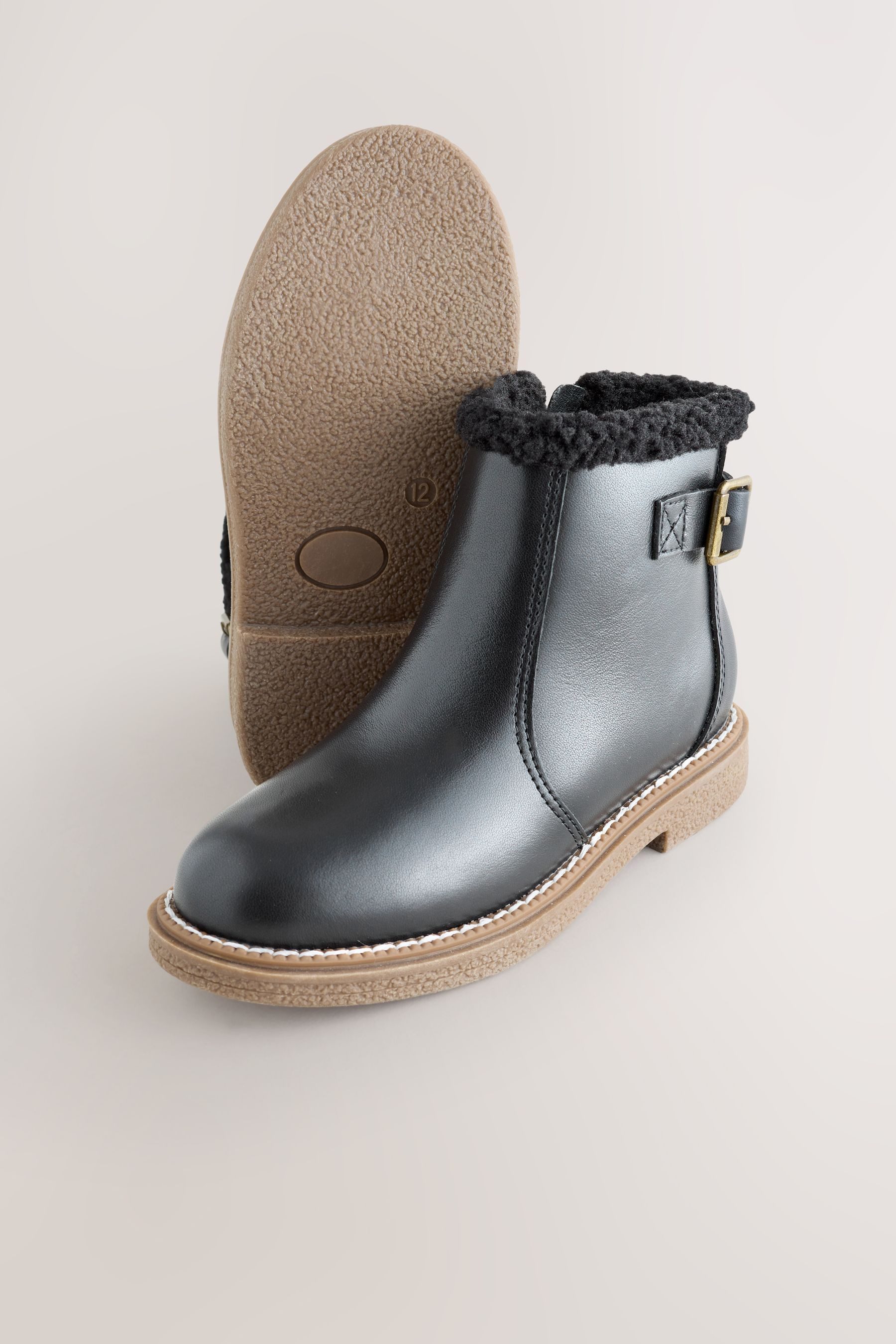 Next Warmgefütterte Stiefeletten aus Leder Stiefelette (1-tlg)