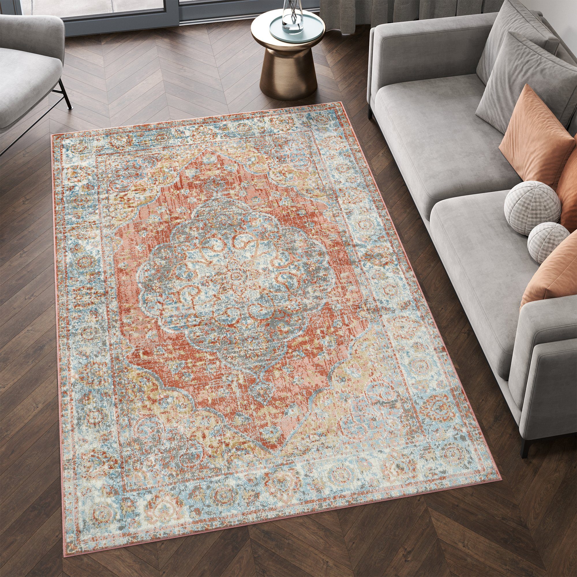 Tapiso Teppich RETRO, rechteckig, Höhe: 9 günstig online kaufen