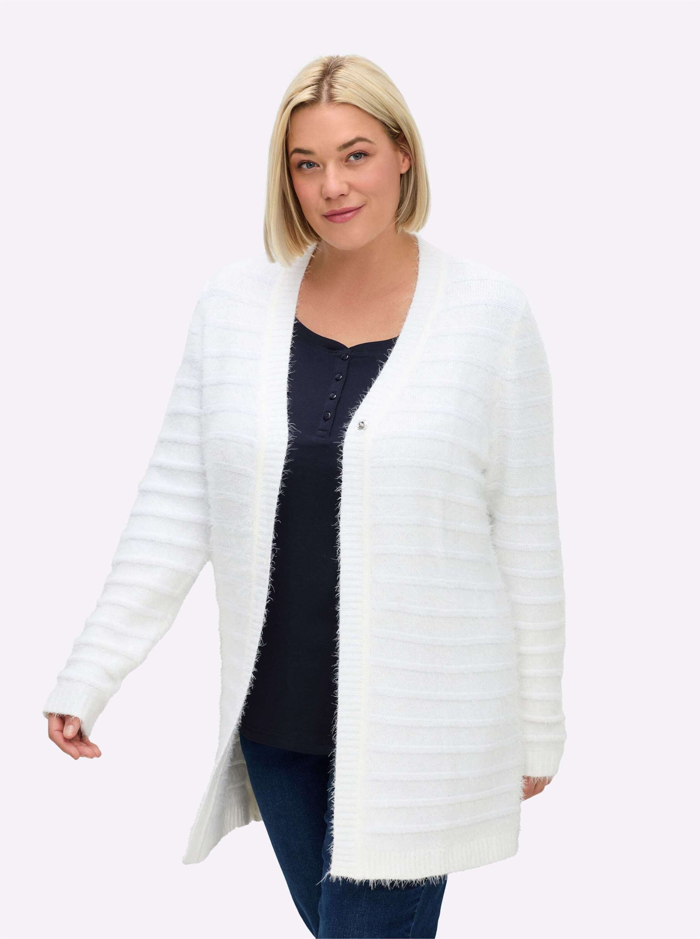 Strickjacke Strickjacke Langarm Jersey